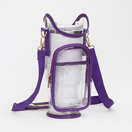 Transparent Tumbler Carrier Holder Crossbody Bag