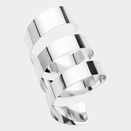 Abstract Metal Spiral Arm Cuff Bangle Bracelet