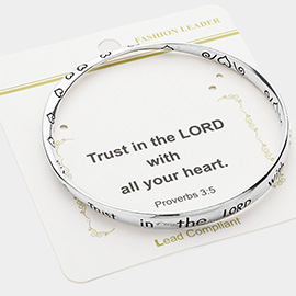 TRUST IN THE LORD Message Antique Metal Bangle Bracelet