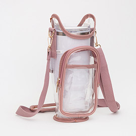 Transparent Tumbler Carrier Holder Crossbody Bag