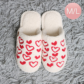 Candy Heart Embroidered Soft Home Indoor Floor Slippers