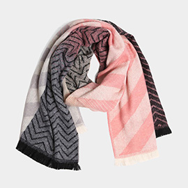 Chevron Stripe Oblong Scarf