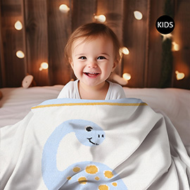 Dinosaur Printed Kids Throw Blanket