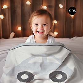 Car Printed Kids Throw Blanket