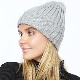 Sequin Knit Beanie Hat