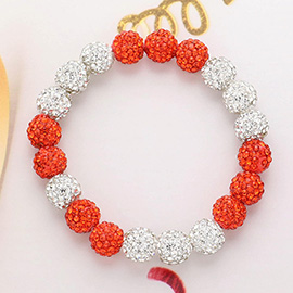 Shamballa Ball Beaded Stretch Bracelet