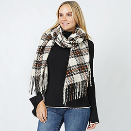 Plaid Oblong Scarf/Shawl