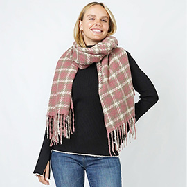 Plaid Oblong Scarf/Shawl