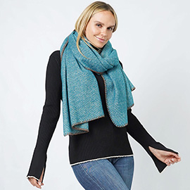 Lurex Woven Oblong Scarf/Shawl