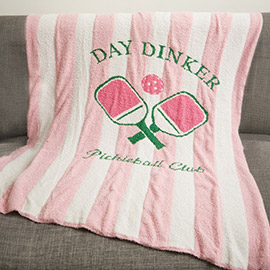 Striped Day Dinker Pickleball Club Blanket