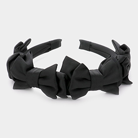 Four Satin Bow Headband