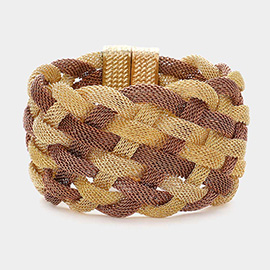 Braided Metal Mesh Magnetic Bracelet