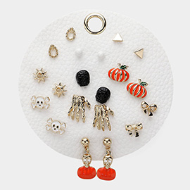 20Pairs - Enamel Halloween Earrings Set