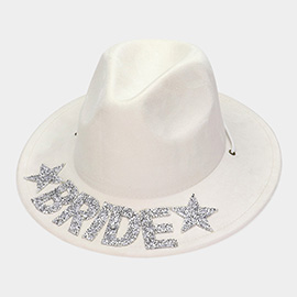 Bling BRIDE Message Pointed Western Cowboy Hat