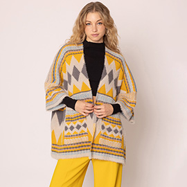 Aztec Printed Cardigan