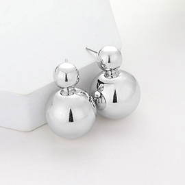 Double Metal Ball Earrings