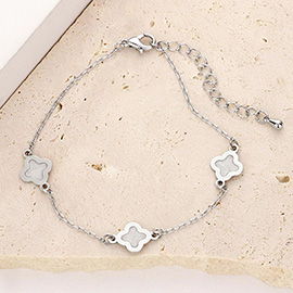 Quatrefoil Pointed Station Bracelet