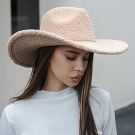 Fleece Teddy Bear Cowboy Hat