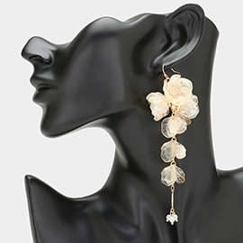 Oversized Flower Petal Dropdown Earrings