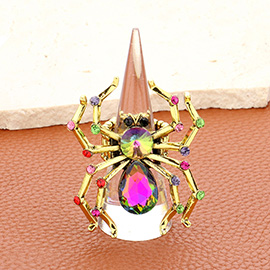 Stone Pointed Spider Stretch Ring