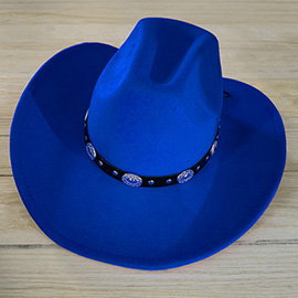 Western Style Belt Pointed Cowboy Fedora Hat