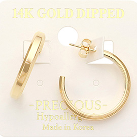 14K Gold Dipped Hypoallergenic Hoop Earrings