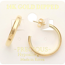 14K Gold Dipped Hypoallergenic Hoop Earrings