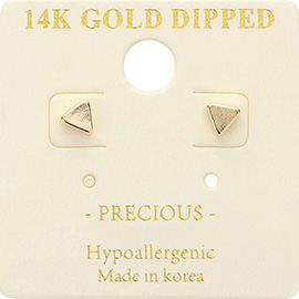 14K Gold Dipped Hypoallergenic Mini Triangle Stud Earrings