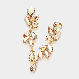 Marquise Teardrop Cluster Dropdown Evening Earrings