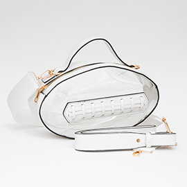 Football Shaped Transparent Crossbody Bag