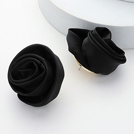 Satin Rose Earrings