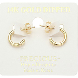 14K Gold Dipped Hypoallergenic Mini Hoop Earrings