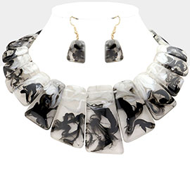 Celluloid Acetate Bib Statement Necklace