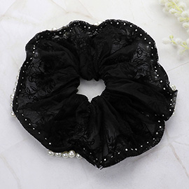 Pearl Mesh Scrunchie Hair Band