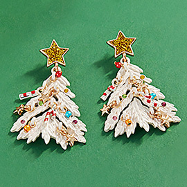 Christmas Tree Dangle Earrings