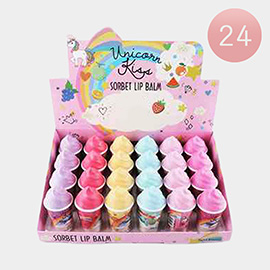 24PCS - Unicorn Kiss Sorbet Lip Balms