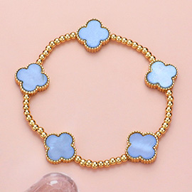 Quatrefoil Station Stretch Bracelet