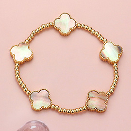 Quatrefoil Station Stretch Bracelet