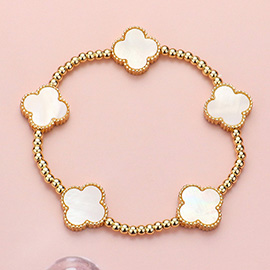 Quatrefoil Station Stretch Bracelet