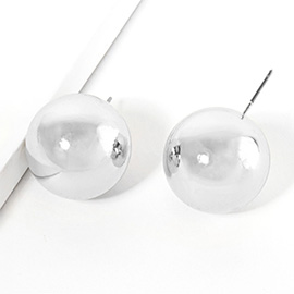 Metal Ball Stud Earrings