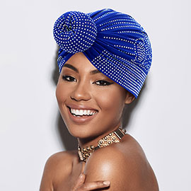 Bling Studded Turban Hat