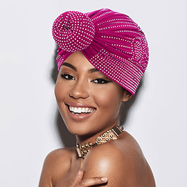 Bling Studded Turban Hat