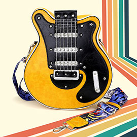 Electronic Guitar Shaped Crossbody Bag