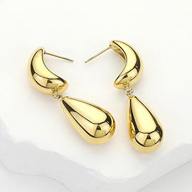 Stainless Steel Teardrop Dangle Earrings