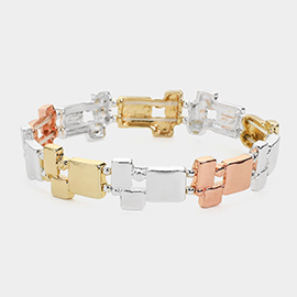 Square Metal Stretch Bracelet