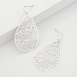 Teardrop Filigree Dangle Earrings