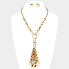 Metal Tassel Chunky Chain Necklace