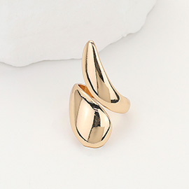 Metal Teardrop Dome Ring