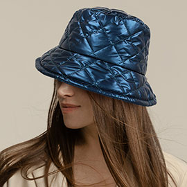 Shiny Quilted Bucket Hat