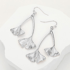 Metal Gingko Leaves Dangle Earrings